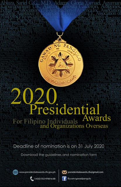 Poster Launch of the 2020 Presidential Awards Nominations smaller
